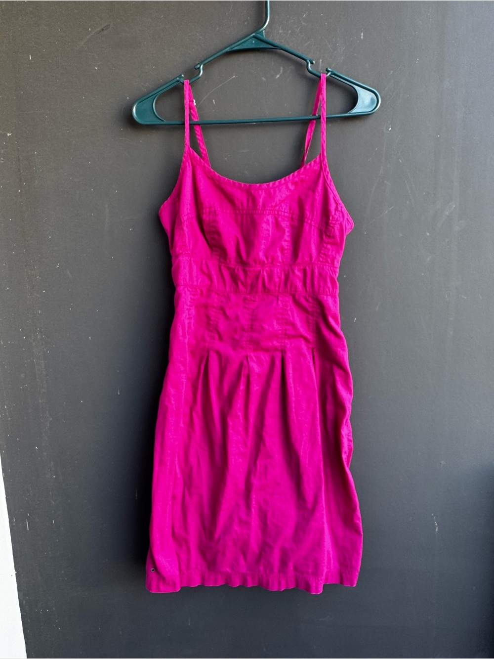 Converse One Star magenta spaghetti strap mini dress